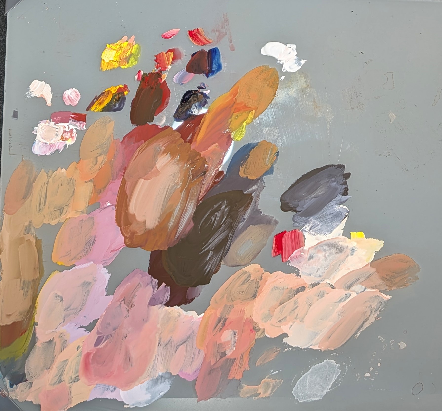 The gouache palette after the ear study
